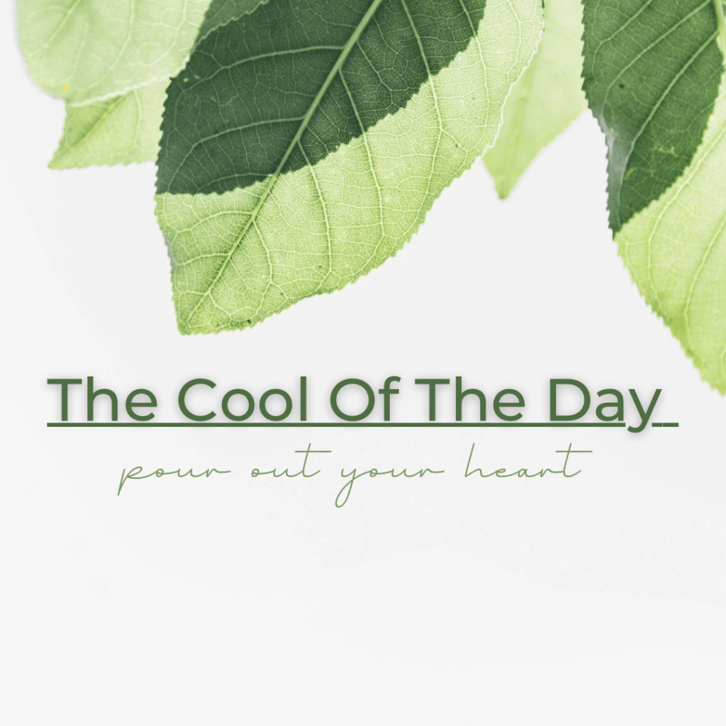 The Cool Of The Day: Pour Out Your&nbsp;Heart
